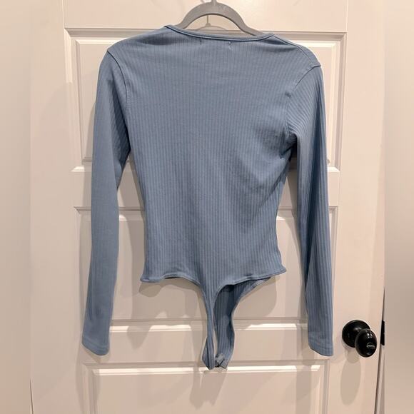 NEW Missguided Ribbed Long sleeve Henley bodysuit - Picture 4 of 5